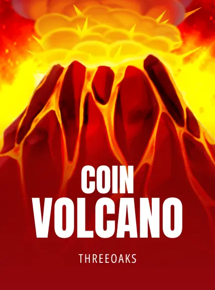 Visually striking image of the 'Coin Volcano' game, showcasing the dynamic eruption of coins and the excitement of this high-energy slot.