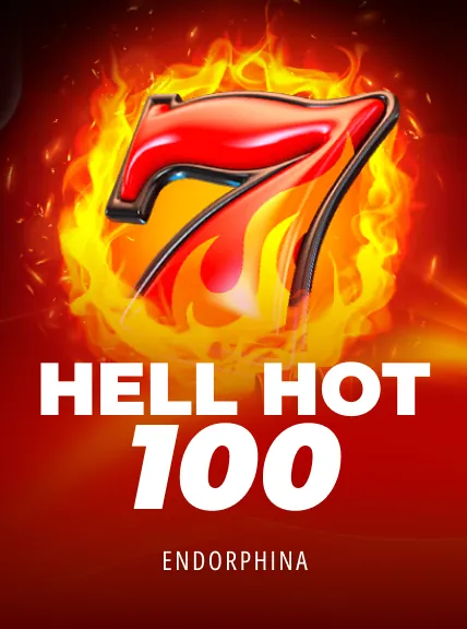 Intense and fiery image of the 'Hell Hot 100' game, evoking the scorching heat and the thrilling challenge of this high-volatility slot.
